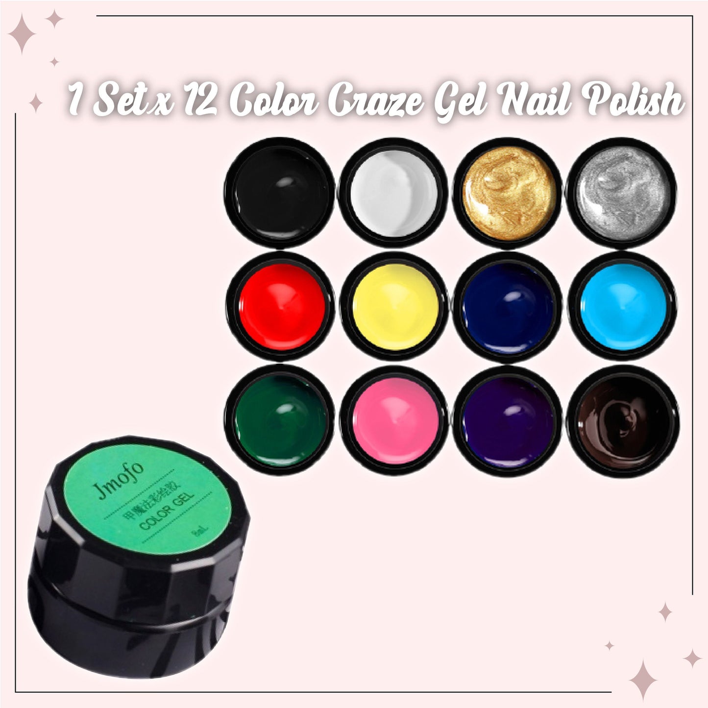 12 Color-Craze Gel-Nagellack