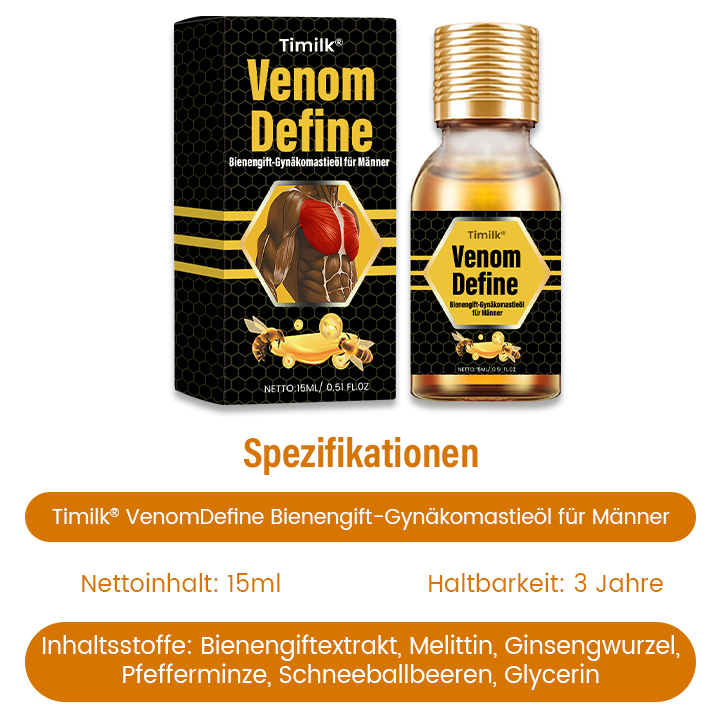 Timilk® VenomDefine Bienengift-Gynäkomastieöl für Männer
