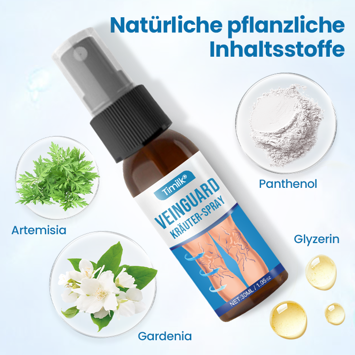 Timilk® VeinGuard Kräuterspray-✅Klinisch erwiesen, um Krampfadern in nur 7 Tagen zu beseitigen!