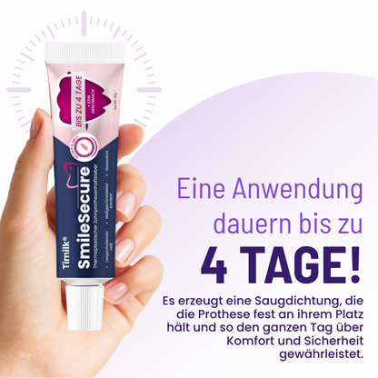 Timilk® SmileSecure Thermoplastischer Zahnprothesen-Haftkleber