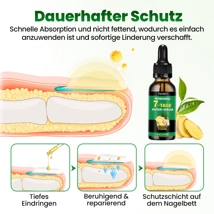 Timilk® HerbaNail 7-Tage Repair-Serum 🔥 FDA-zertifiziert (Klinisch bewährte Kräuterformel für 7-Tage-Nagelpilz-Reparatur & Stärkungsaufbau 🌿)