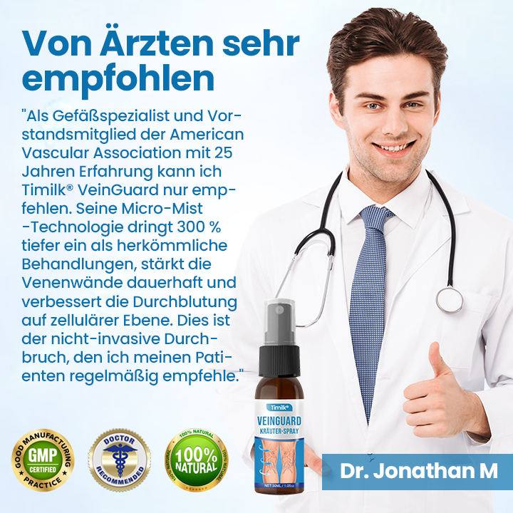 Timilk® VeinGuard Kräuterspray-✅Klinisch erwiesen, um Krampfadern in nur 7 Tagen zu beseitigen!*