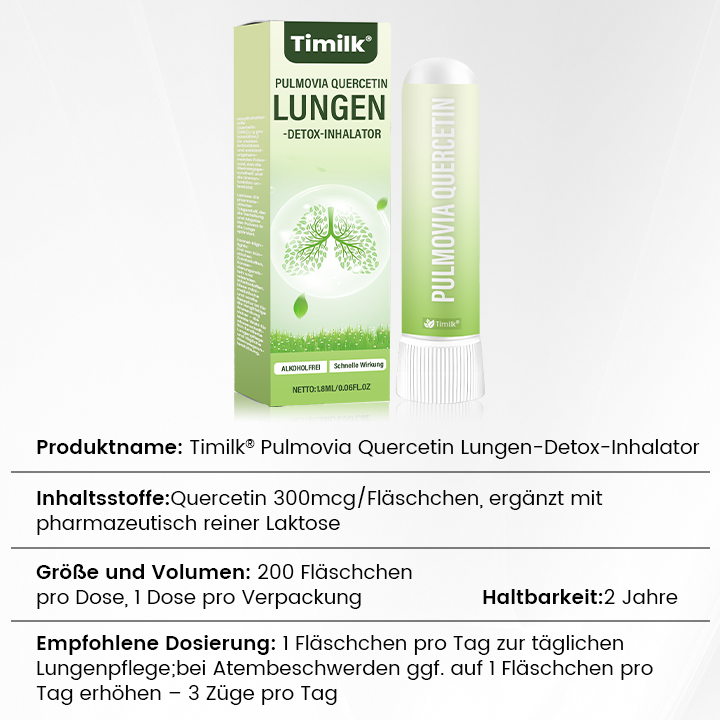 Timilk® Pulmovia Quercetin Lungenentgiftungs-Inhalator