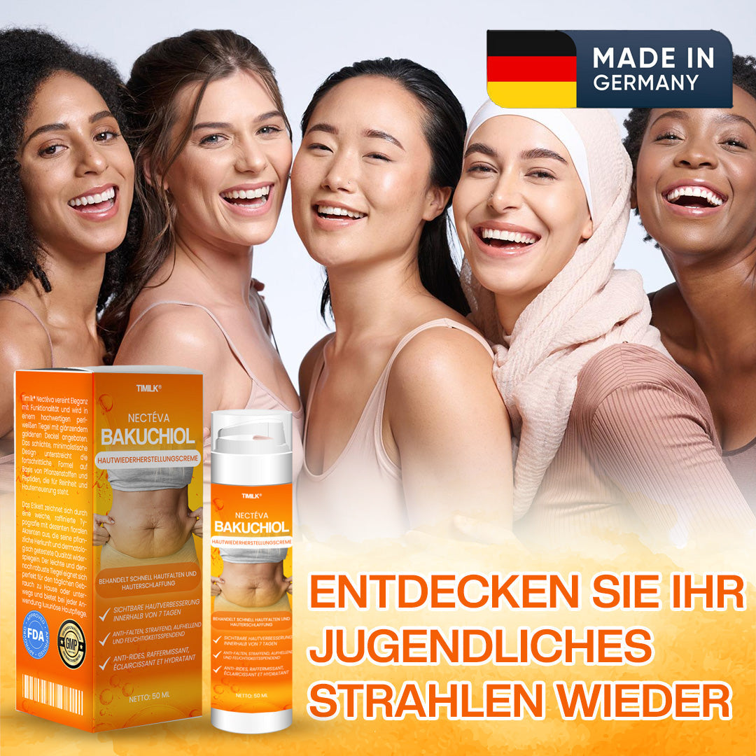 Timilk® Nectéva Bakuchiol Hautwiederherstellungscreme - (Anti-Aging, Feuchtigkeitsspendend, Hautstraffend & Lifting)