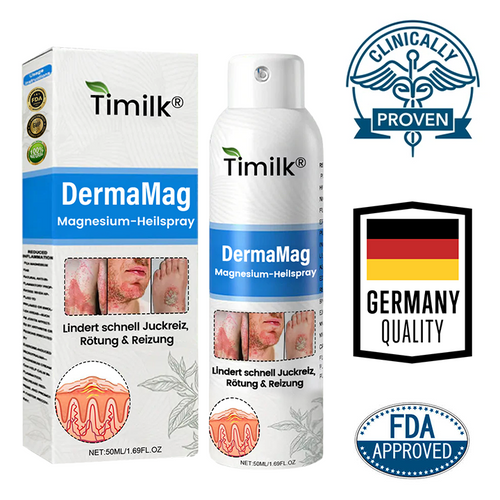 ✅ Offizieller Shop: Timilk® DermaMag Magnesium-Reparaturspray 🔥 FDA-zertifiziert (klinisch nachgewiesene Linderung bei Psoriasis, Ekzemen und chronischen Hautirritationen 🌿)