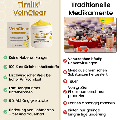 Timilk® VeinClear Bienengiftcreme |✨ Sichtbare Linderung in nur 7 Tagen! 🦵🌿