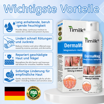 ✅ Offizieller Shop: Timilk® DermaMag Magnesium-Reparaturspray 🔥 FDA-zertifiziert (klinisch nachgewiesene Linderung bei Psoriasis, Ekzemen und chronischen Hautirritationen 🌿)