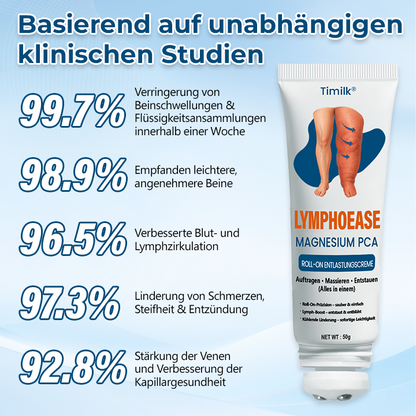 ✅ Offizieller Shop: Timilk® LymphoEase Magnesium PCA Roll-On Linderungscreme 🔥 FDA-zertifiziert (Klinisch erwiesene Linderung bei Lymphödemen, Beinschwellungen und schlechter Durchblutung 🩺)