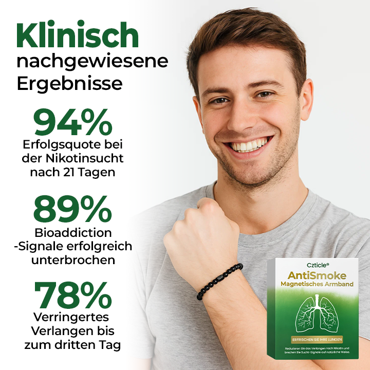 Czticle® AntiSmoke Magnetisches Armband🌿Unterbricht Nikotinsucht schnell – in nur 21 Tagen!