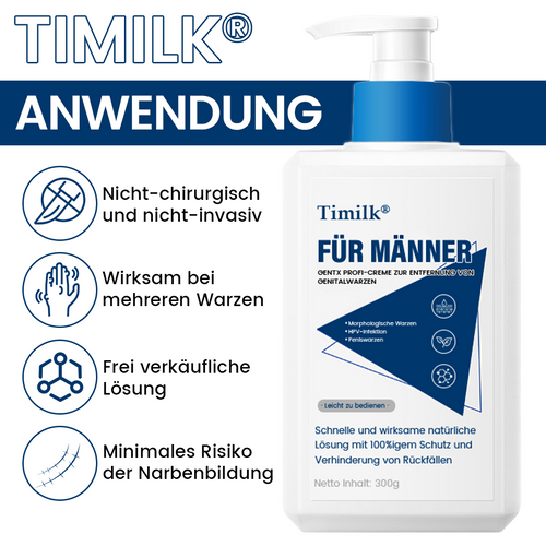 Timilk® GentX Profi-Creme zur Entfernung von Genitalwarzen für Männer