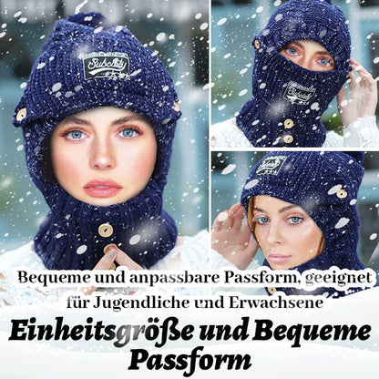 Biancat™ Winter Warme Mütze - 2 in 1 Maskenschal Gestrickter Hut (🔥Winter-Heißer Verkauf🔥)