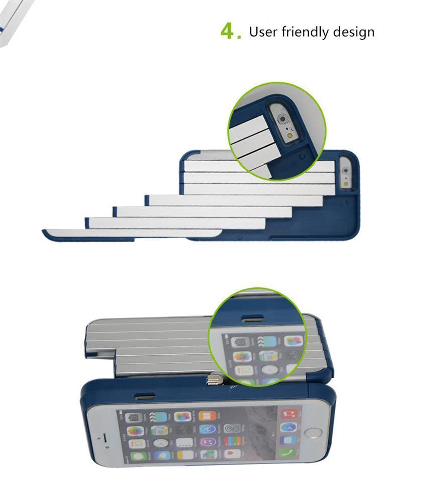 3-in-1-Aluminium-Selfie-Stick-Hülle für iPhone