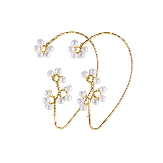 Perle Floral Vintage Ohr Manschette Ohrringe